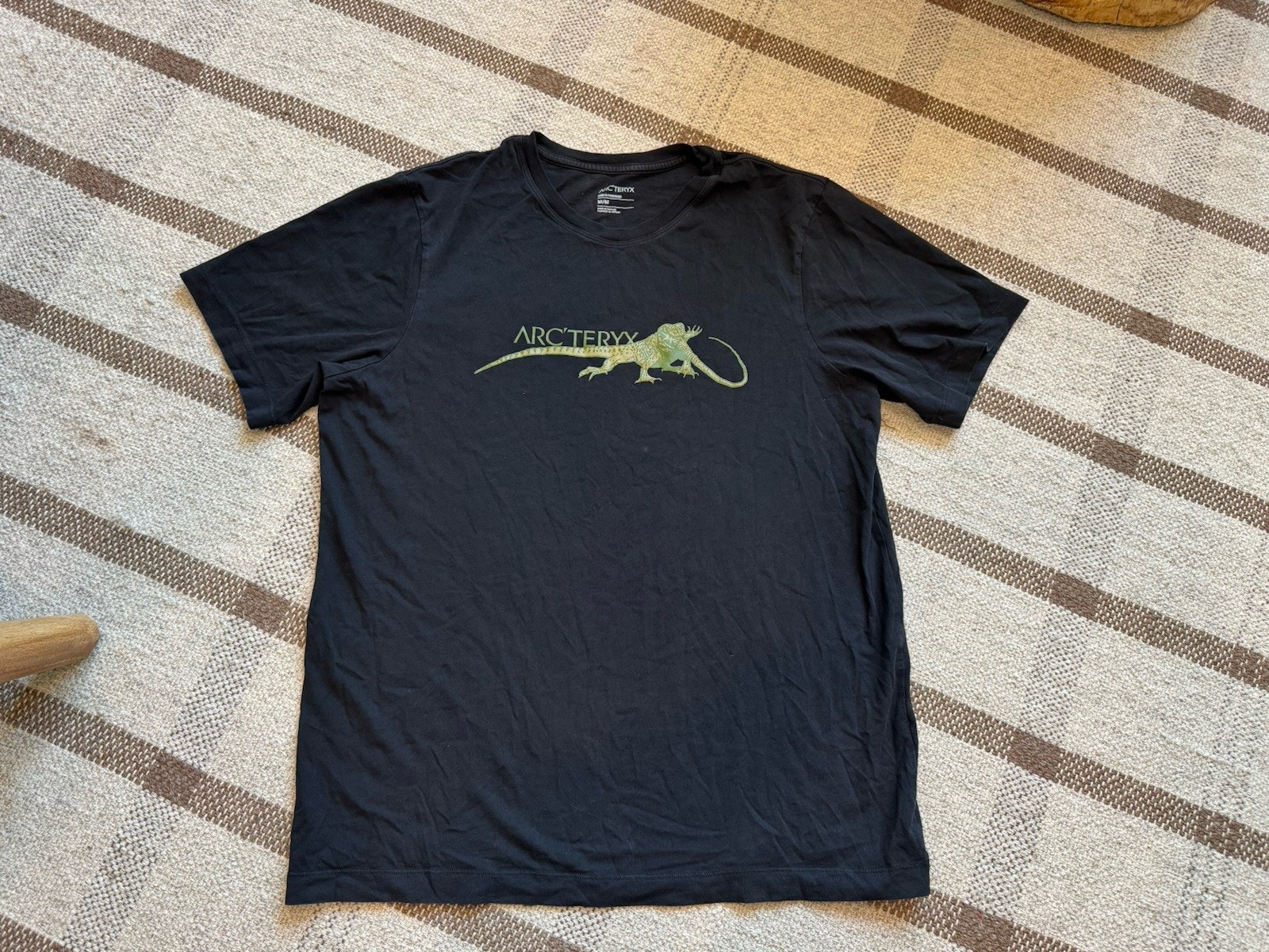 Arc’teryx Men’s Lizard Eat Lizard Black T Shirt Short Sleeve Medium Rare
